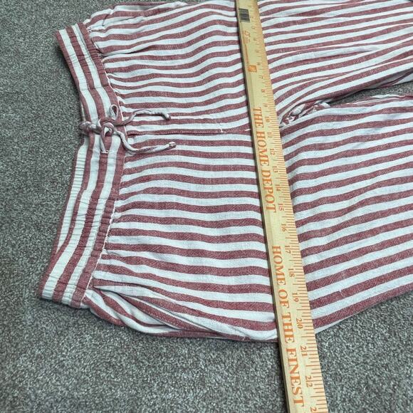 Old Navy womens striped pullon pants sz medium linen blend beachy light weight - Picture 8 of 12